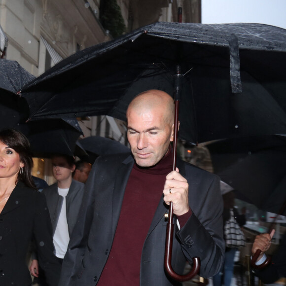 Zinédine Zidane avec sa femme Véronique et leurs enfants Luca et Enzo - A l'occasion des 20 ans de la victoire de l'équipe de France, les bleus 98 se sont rendus à un dîner organisé au Buddha Bar avec les joueurs et leurs familles à Paris, France, le 11 juin 2018.