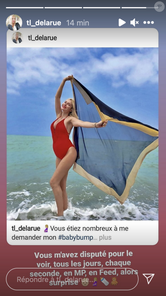 Tatiana-Laurence Delarue enceinte, elle dévoile son baby-bump pour la première fois - Instagram