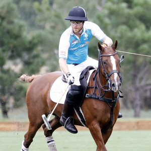 Le prince Harry, duc de Sussex, remporte un match de polo caritatif en marquant deux des trois buts victorieux à Aspen lors du Sentebale ISPS Handa Polo Cup. Le 19 août 2021.