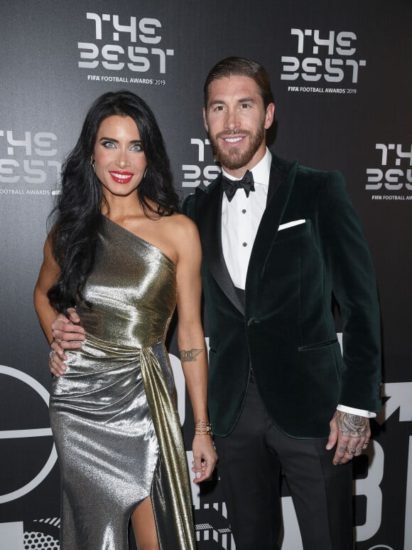 Pilar Rubio et son mari Sergio Ramos - Les célébrités arrivent à la cérémonie des Trophées Fifa "The Best" 2019 à la Scala à Milan, Italie le 23 septembre 2019. © Pierre Perusseau/Bestimage