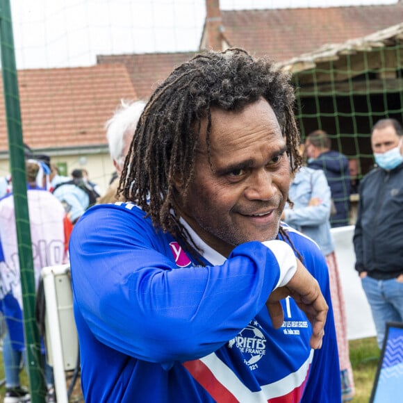 Semi Exclusif - Christian Karembeu lors du match d'inauguration du stade Charles de Gaulle à Colombey-les-Deux-Églises entre le Variétés Club de France et le club local le 6 juin 2021. Ce match contre le FC Colombey a été joué au profit de la Fondation Anne-de-Gaulle © Pierre Perusseau / Bestimage