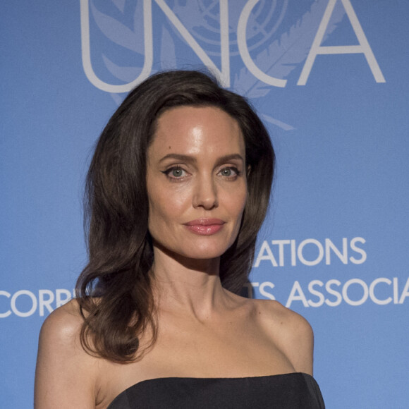 Angelina Jolie a reçu le prix "UNCA (United Nations Correspondents Association) Global Citizen of the Year Award 2017" à l'ONU, New York le 15 decembre 2017. 