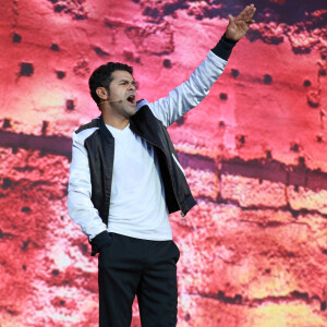 Jamel Debbouze - Les célébrités en concert pendant le festival 'Les Vieilles Charrues' à Carhaix-Plouguer en Bretagne, le 20 juillet 2019.