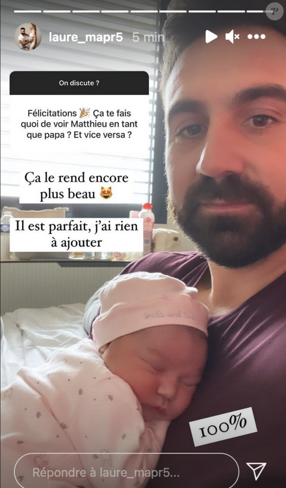 Laure et Matthieu de "Mariés au premier regard" sont devenue les parents d'une petite fille prénommée Lya - Instagram