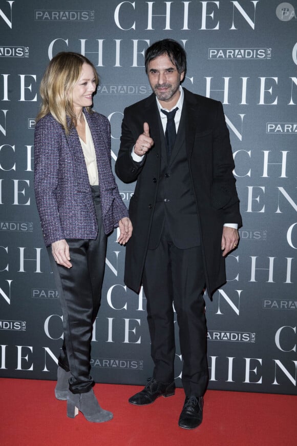 Vanessa Paradis et son compagnon Samuel Benchetrit (réalisateur) - Avant-première du film "Chien" au cinéma MK2 Bibliothèque à Paris, France, le 5 mars 2018. © Olivier Borde/Bestimage