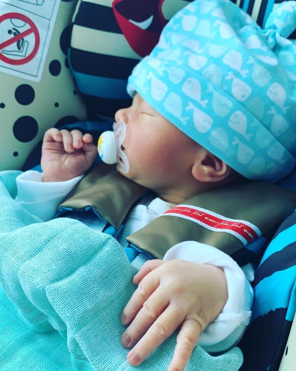 Theodor, le troisième enfant de Tessy Antony De Nassau, sur Instagram en août 2021.