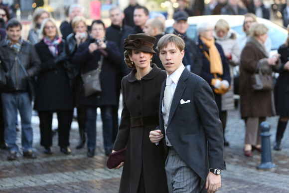 Le Prince Louis de Luxembourg et la Princesse Tessy - Mariage de L'archiduc Christoph d'Autriche et de Adelaide Drape-Frisch a la Basilique Saint-Epvre de Nancy, France le 29 Decembre 2012.