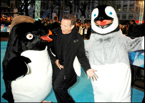 Robin Williams à la première du film "Happy Feet" à Londres en 2006.