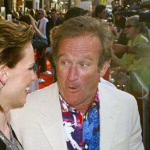 Robin Williams et Hilary Swank à la première du film "Insomnia" à Los Angeles en 2002.