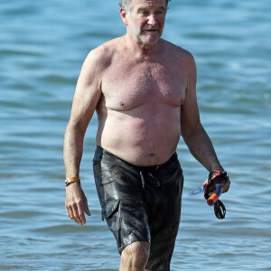 Robin Williams en vacances a Maui sur l'ile d'Hawaii le 1er janvier 2014.