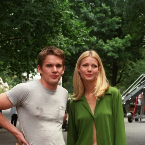 Ethan Hawke et Gwyneth Paltrow sur le tournage du film "Great Expectations" à New York en 1996.