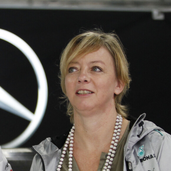 Michael Schumacher et sa manager, Sabine Kehm au Grand Prix de Formule 1 a Sao Paulo au Bresil le 25 Novembre 2012.