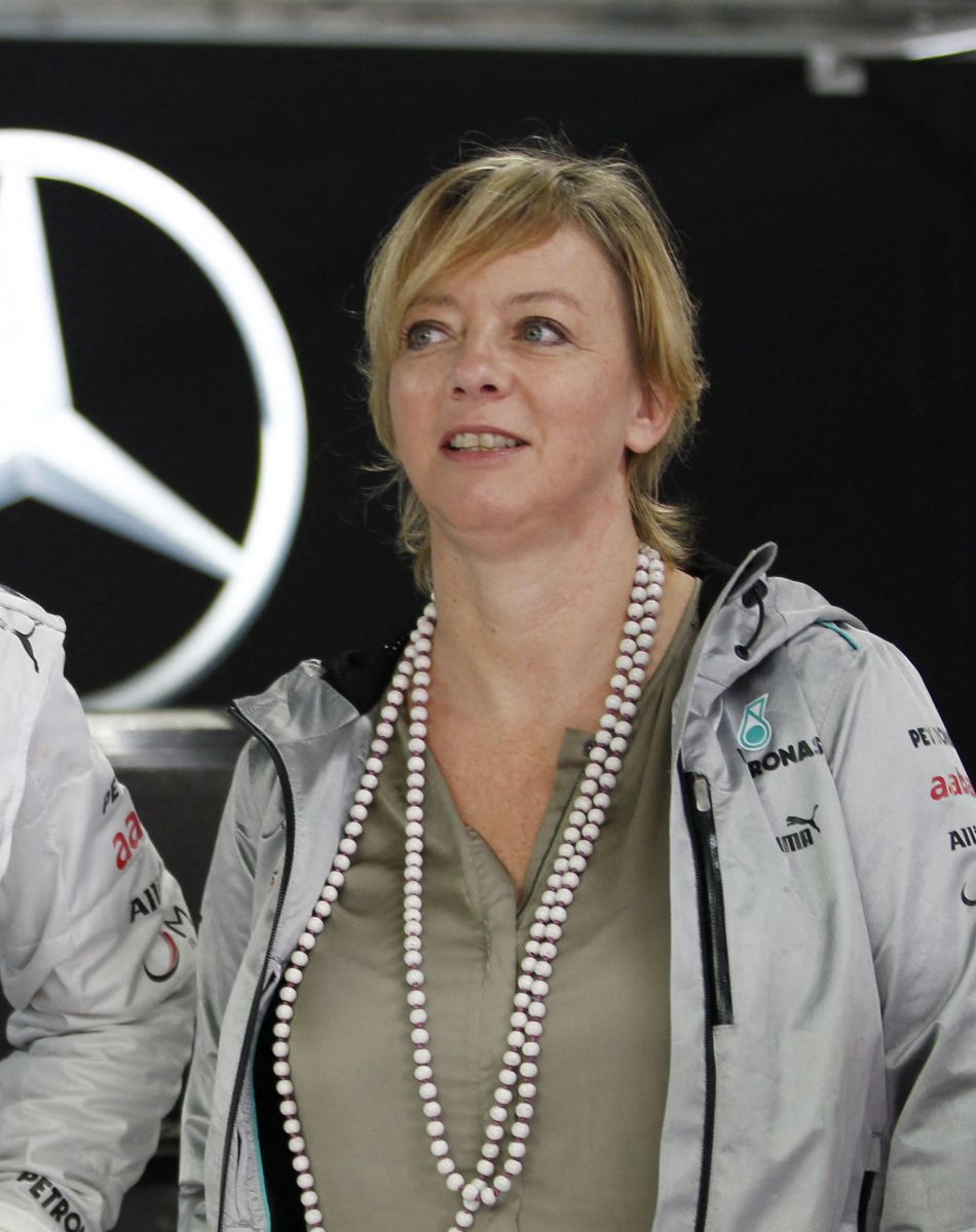 Michael Schumacher et sa manager, Sabine Kehm au Grand Prix de Formule 1 a Sao Paulo au Bresil le 25 Novembre 2012.