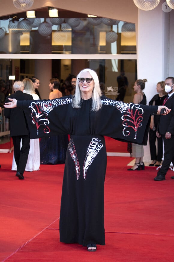 La réalisatrice Jane Campion assiste à la cérémonie d'ouverture du 78ème festival international du film de Venise (la Mostra de Venise) et à la projection du film "Madres Paralelas". Venise, 1er septembre 2021.