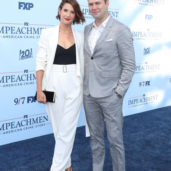 Cobie Smulders, Taran Killam au photocall lors de la première de "Impeachment", saison 3 de la série American Crime Story à propos de l'affaire Monica Lewinsky à Los Angeles le 1er septembre 2021.  Impeachment: American Crime Story 9/1/21, Los Angeles, California, United States of America 