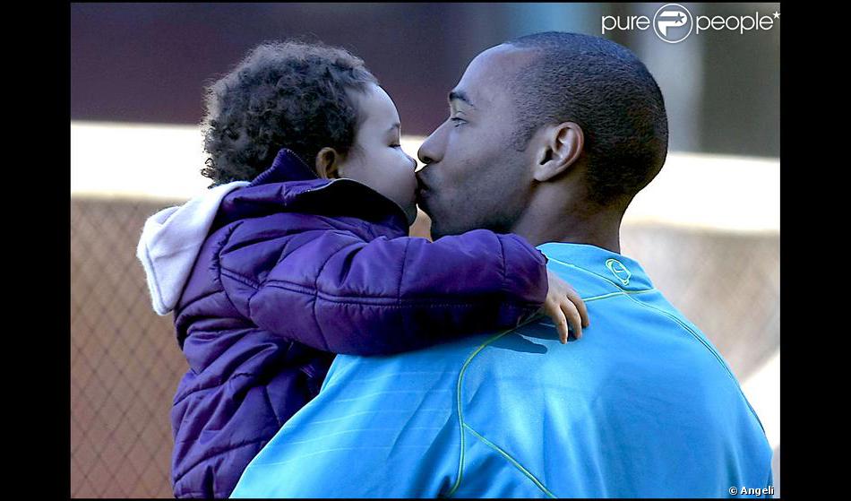 Thierry Henry et sa fille Téa