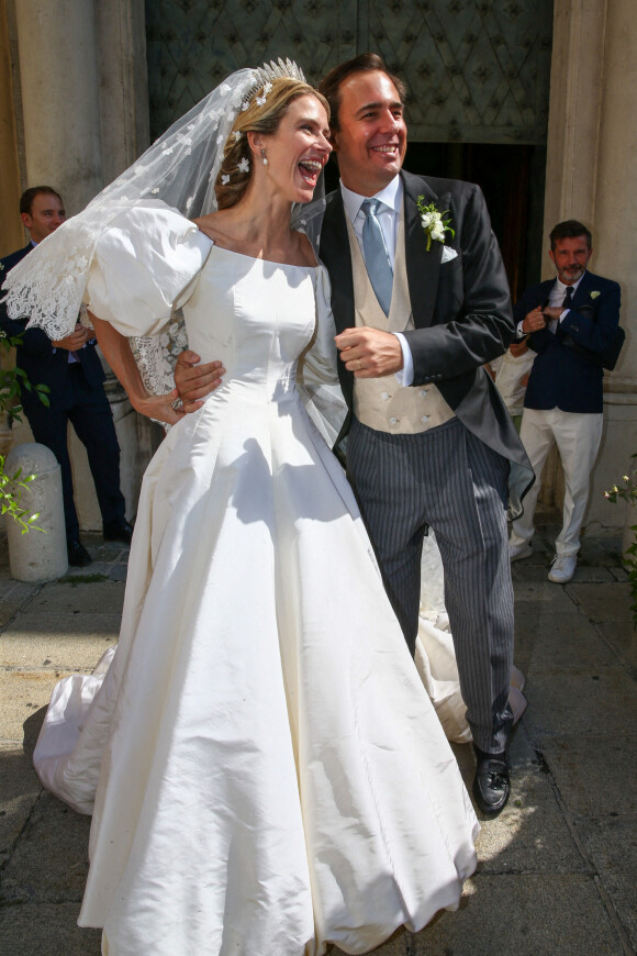 Mariage religieux de la princesse Maria Anunciata de Liechtenstein avec son fiancé Emanuele Musini à l'église Schottenkirche de Vienne, en Autriche, le 4 septembre 2021.