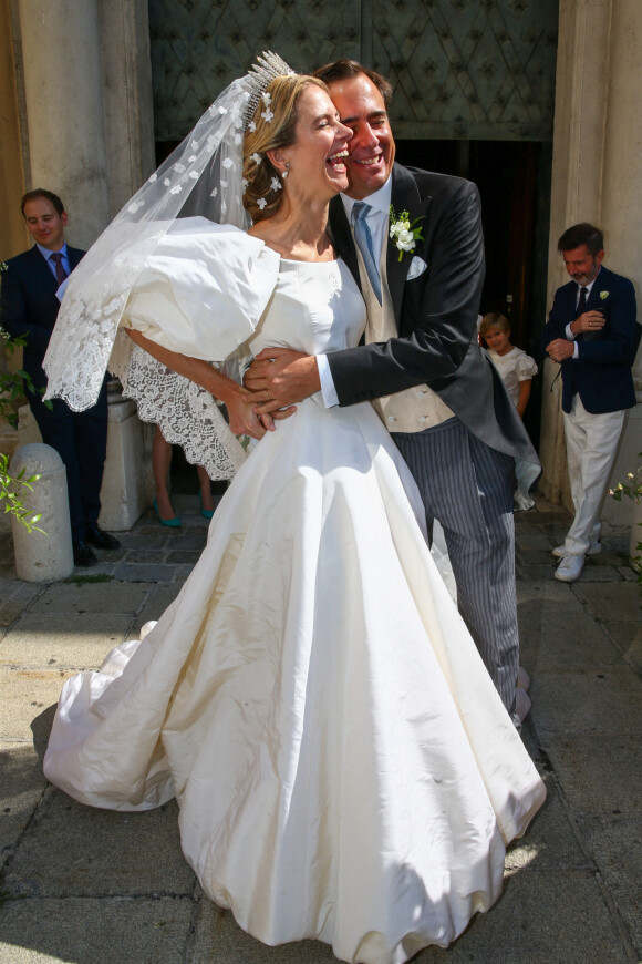 Mariage religieux de la princesse Maria Anunciata de Liechtenstein avec son fiancé Emanuele Musini à l'église Schottenkirche de Vienne, en Autriche, le 4 septembre 2021.