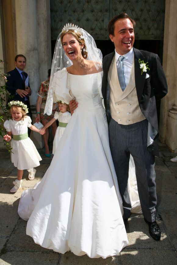 Mariage religieux de la princesse Maria Anunciata de Liechtenstein avec son fiancé Emanuele Musini à l'église Schottenkirche de Vienne, en Autriche, le 4 septembre 2021.