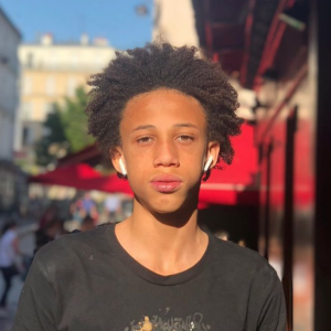 Khalil, le fils aîné de JoeyStarr et Leïla Dixmier. Mai 2020.