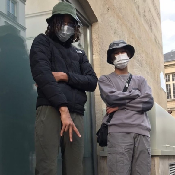 Matisse, le fils de JoeyStarr, et son ami Rafael. Mai 2020.