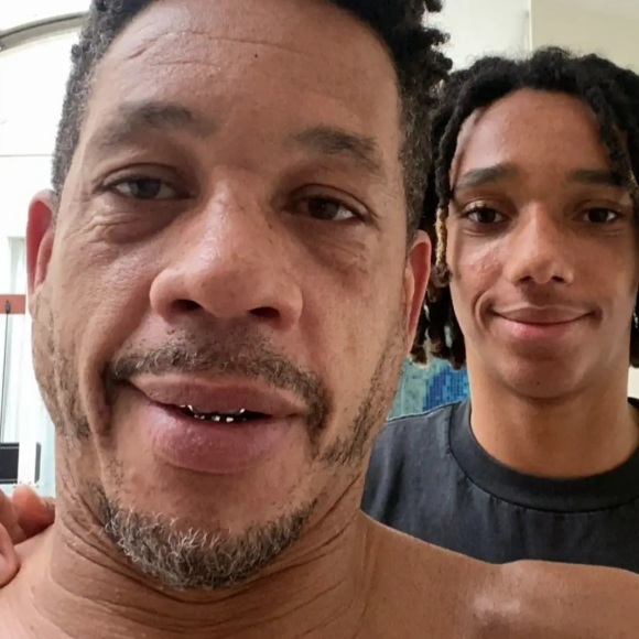 JoeyStarr et son fils Matisse Morville.