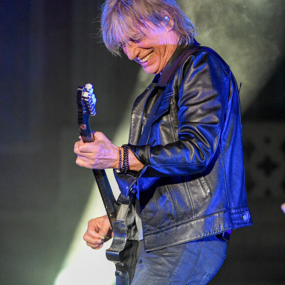 Exclusif - Jean-Louis Aubert en concert pour le festival du château de Solliès-Pont, France, le 16 juillet 2021. © Patrick Carpentier/Bestimage