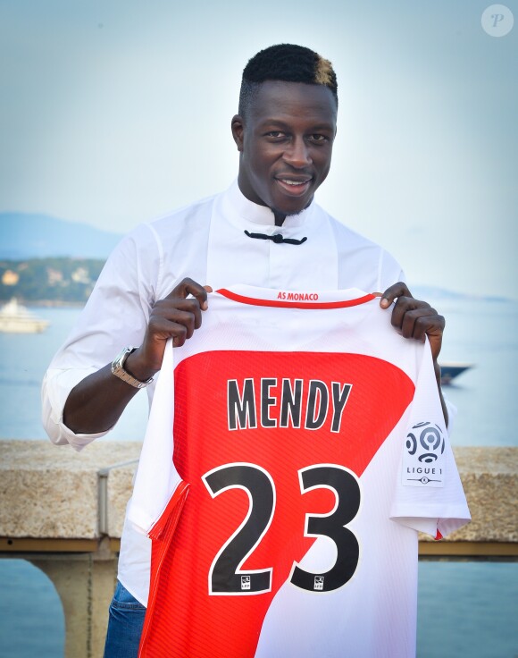 Benjamin Mendy - Présentation des nouveaux joueurs de l'AS Monaco à l'hotel Fairmont Monte Carlo, Monaco, le 9 août 2016. © Michael Alesi/Bestimage