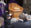 Cercueil - Obsèques de Jean-Paul Belmondo en en l'église Saint-Germain-des-Prés, à Paris © Cyril Moreau / Bestimage 