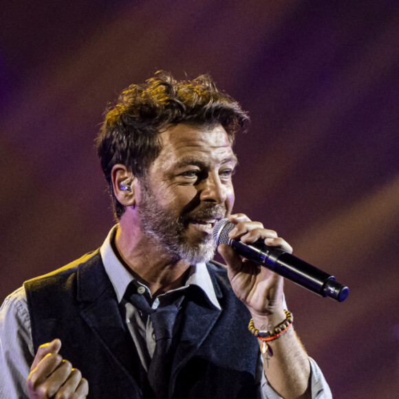 Exclusif - Christophe Maé - Concert hommage à Johnny Hallyday "Que je t'aime" à l'AccorHotels Arena Paris Bercy à Paris. Le 14 septembre 2021 © Borde-Jacovides-Moreau / Bestimage 