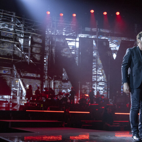 Exclusif - Patrick Fiori - Concert hommage à Johnny Hallyday "Que je t'aime" à l'AccorHotels Arena Paris Bercy à Paris. Le 14 septembre 2021 © Borde-Jacovides-Moreau / Bestimage 