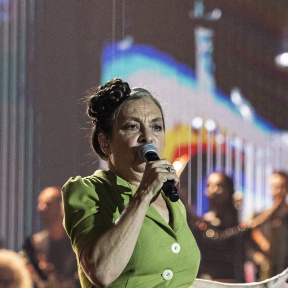 Exclusif - Catherine Ringer - Concert hommage à Johnny Hallyday "Que je t'aime" à l'AccorHotels Arena Paris Bercy à Paris. Le 14 septembre 2021 © Borde-Jacovides-Moreau / Bestimage 