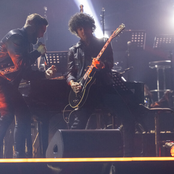 Exclusif - Kendji Girac et Yarol Poupaud - Concert hommage à Johnny Hallyday "Que je t'aime" à l'AccorHotels Arena Paris Bercy à Paris. Le 14 septembre 2021 © Borde-Jacovides-Moreau / Bestimage 