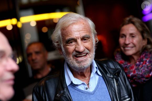 Jean-Paul Belmondo - Présentation du documentaire "Belmondo par Belmondo" au cinéma Pathé Bellecour lors de la 7e édition du Festival Lumiére de Lyon le 13 octobre 2015.