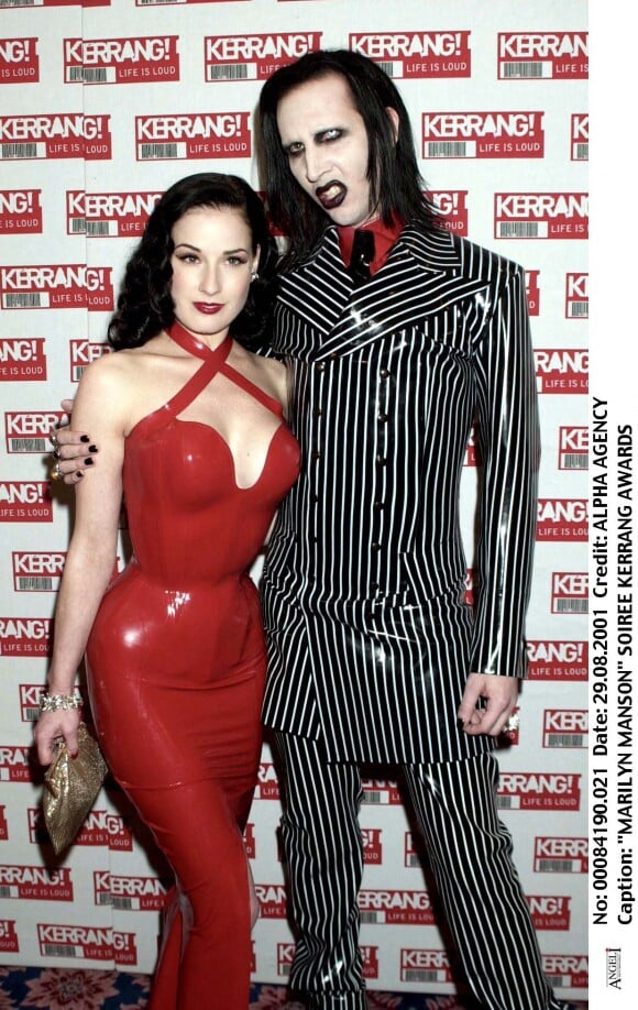 Dita Von Teese et Marilyn Manson - Soirée Kerrang Awards.