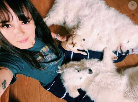 Alizée et ses chiens sur Instagram. Le 11 mai 2021.