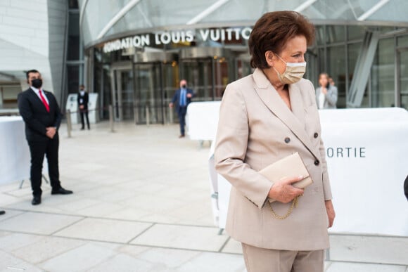 Roselyne Bachelot, ministre de la Culture lors de l'inauguration de l'exposition "La collection Morozov, icônes de l'art moderne" à la Fondation Louis Vuitton à Paris le 21 septembre 2021. © Romain Gaillard / Pool / Bestimage 