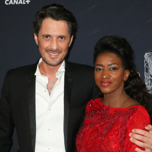 Vincent Cerutti et sa compagne Hapsatou Sy lors du photocall lors de la quarante-cinquième cérémonie des César à la salle Pleyel à Paris. © Dominique Jacovides / Olivier Borde / Bestimage