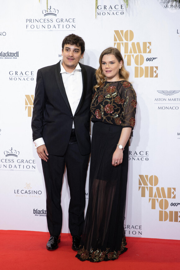 Camille Gottlieb et son meilleur ami, Médy Anthony durant l'avant première du dernier James Bond " No Time To Die" au Casino de Monaco, le 29 septembre 2021. © Bruno Bebert/Bestimage