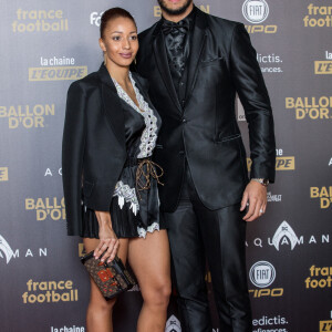 Tony Yoka et sa femme Estelle Mossely - Tapis rouge de la cérémonie du Ballon d'or France Football 2018 au Grand Palais à Paris, France, le 3 décembre 2018. le Croate L.Modric remporte le trophée 2018. © Cyril Moreau/Bestimage