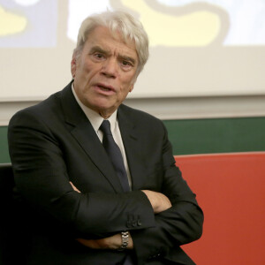 Exclusif - Bernard Tapie, nouveau parrain des étudiants en médecine, en compagnie de sa femme Dominique et de Christian Estrosi (maire de Nice) participe à la rentrée solennelle de la faculté de médecine de Nice.