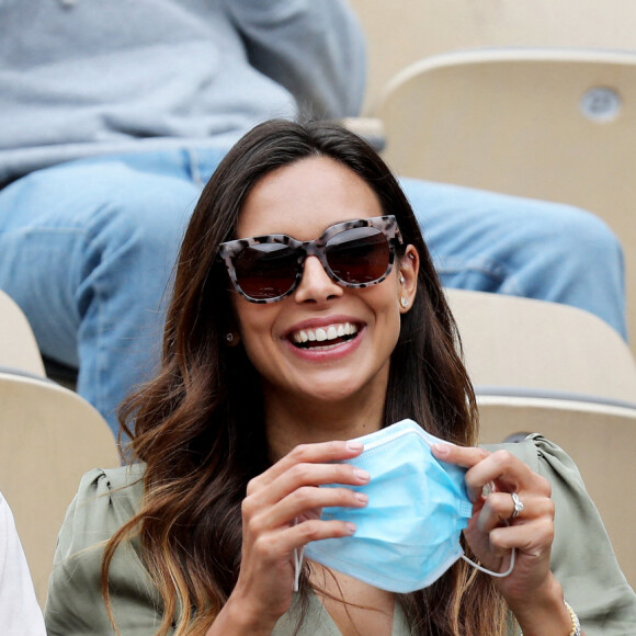 Marine Lorphelin dans les tribunes des Internationaux de France de tennis de Roland Garros à Paris, France, le 5 juin 2021. © Dominique Jacovides/Bestimage 