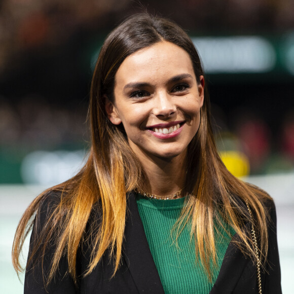 Marine Lorphelin (Miss France 2013) assiste au match "Rafael Nadal - Adrian Mannarino (7/5-6/4)" lors du tournoi Rolex Paris Masters, le 30 septembre 2019. © Perusseau-Veeren/Bestimage 