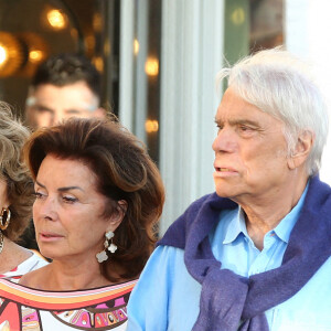 Bernard Tapie et sa femme Dominique sont allés dîner au restaurant "Le Girelier" à Saint-Tropez. Le 15 juillet 2020.