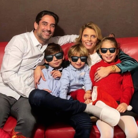 Sylvie Tellier en famille sur Instagram. Le 26 décembre 2020.