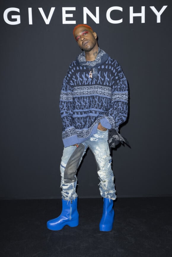 Kid Cudi assiste au défilé Givenchy collection prêt-à-porter printemps-été 2022 à la Paris La Défense Arena. Nanterre, le 3 octobre 2021. © Olivier Borde/Bestimage