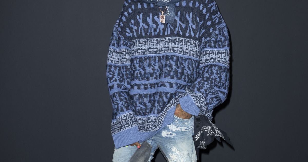 Kid Cudi assiste au défilé Givenchy collection prêt-à-porter printemps-été  2022 à la Paris La Défense Arena. Nanterre, le 3 octobre 2021. © Olivier  Borde/Bestim - Purepeople