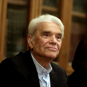 Bernard Tapie intervient lors de la promotion 2020 de la conférence des avocats du barreau de Paris, 11ème séance du premier tour, à la bibliothèque de l'ordre à Paris. Le 7 septembre 2020. © Dominique Jacovides / Bestimage