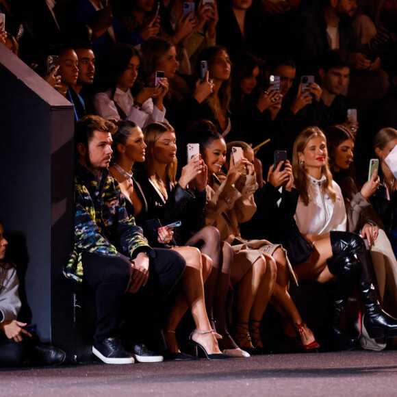 Stanislas Wawrinka, Léna Situations (Léna Mahfouf), Constance Jablonski - Défilé et show Etam Live Show 2021 à l'Opéra Garnier à Paris le 4 octobre 2021. © Cyril Moreau / Rachid Bellak / Bestimage