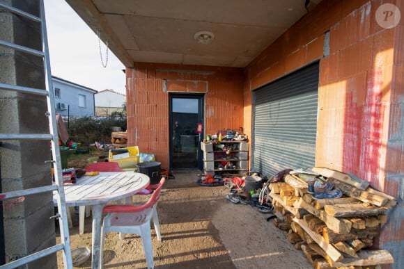 La maison en construction de Delphine Jubillar (Aussaguel) , disparue sans laisser de traces depuis le 16 décembre 2020 à Cagnac les Mines dans le Tarn.Le 7 janvier 2021 © Frédéric Maligne / Bestimage